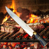 Faca Churrasco Artesanal 10 Polegadas Super Afiada Couro 5