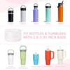 Funda Para Vaso Termico Stanley Silicona Transp  Sequin Pink 1
