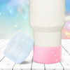 Funda Para Vaso Termico Stanley Silicona Transp  Sequin Pink 5