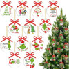 Adornos Árbol Navidad Acrílico Colgantes Gnomo Verde 12uni 0
