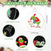 Adornos Árbol Navidad Acrílico Colgantes Gnomo Verde 12uni 3