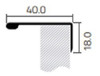 Perfil Manija Mueble Aluminio Class 40mm - Grupo Euro 1