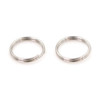 2pcs Redondo Metal Cromo Acabado Arillo Cámara Correa Anillo 0