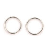 2pcs Redondo Metal Cromo Acabado Arillo Cámara Correa Anillo 3