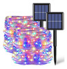 Guirnalda De Luces Solares Multicolor Impermeables Para Exte 0