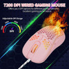 Mouse Computadora Retroiluminado. Accesorios. Diseño Rosado. 2