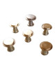 Tiradores De Bronce Para Muebles X 6 Con Tornillos Y Tuercas 0