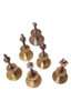 Tiradores De Bronce Para Muebles X 6 Con Tornillos Y Tuercas 4