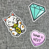 Calcos Stickers Vinilo Termo - Kawaii 2