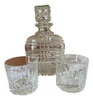 Botella De Whisky Licor Antigua Con 2 Vasos Cristal Falla 0