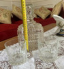 Botella De Whisky Licor Antigua Con 2 Vasos Cristal Falla 3