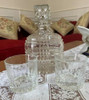 Botella De Whisky Licor Antigua Con 2 Vasos Cristal Falla 4