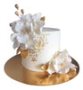 Adorno De Torta De Boda ,arreglo Floral En Porcelana Fria . 0
