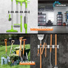 Soporte Organizador Para Escobas 4 Bastidores - Negro. 4