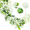 Flores Artificiales Guirnalda De Glicina Blanca Flor Colgant 2