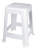 Banqueta Banco Plástica Mor Resistente Apilable Blanco 0