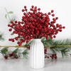 Decoracion Arbol Navideño Tallos Artificiales Bayas Rojas 3