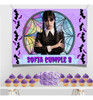 Banner Merlina Addams Fondo Para Fiestas Digital 1