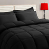 Taimit Juego De Edredón Negro De Tamaño Completo - 7 Piezas, 0