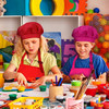 Yarachel - Juego De Delantales Para Niños Y Gorro De Chef - 0 Yarachel - Juego De Delantales Para Niños Y Gorro De Chef - 0