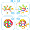 Idoot 68pcs Azulejos Magnéticos Compatibles Bloques De Const 4