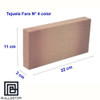 Fara N°4 Tejuela Refractaria Color 3 Cm 22,9x11,4x32mm 2