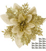 Flor De Pascua Artificial Decoración Navideña Con Clips 16un 0