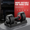 Adjustable Dumbbells 25lb Single Dumbbell Weights, 2