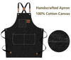 Delantal Chef Lona Algodón Correas Ajustables Con Bolsillos 3