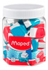 Kit 24 Borrachas Brancas Escolar Maped Com Capa Plástica 0