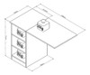 Desayunador Mueble Barra Armario Multiuso Mesa Rebatible 3