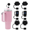 6 Tapa De Pajita Silic Para Taza Stanley De 30 40 Oz Negra 0