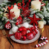 Adornos Para Arbol De Navidad Juego De 99u. Rojo Blanco 4 Adornos Para Arbol De Navidad Juego De 99u. Rojo Blanco 4