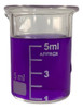 Béquer 5ml Graduado De Vidro Forma Baixa Jarra Becker Copo 0