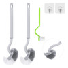 2 Cepillos Curvados Para Inodoro Sin Soporte Para Limpieza P 0