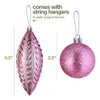 Adornos Navideos Para Decoracin De Navidad, Color Rosa, 24 P 3 Adornos Navideos Para Decoracin De Navidad, Color Rosa, 24 P 3