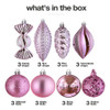 Adornos Navideos Para Decoracin De Navidad, Color Rosa, 24 P 4 Adornos Navideos Para Decoracin De Navidad, Color Rosa, 24 P 4