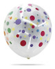 Globo R12 Cristal Con Lunares Fluo X 25 U.- Universo Mágico 0