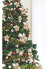 Decoracion Flores Poinsettia Brillantes 24 Piezas Navidad 3