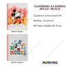 Kit Cuadernos Mooving Mickey Mouse Universitario Notes Cuota 4