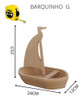 Barco Barquinho De Madeira Resistente Decorativo Brinquedo 1