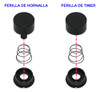 Juego De Perillas + Timer Para Cocina Orbis Curva Gris S4 3