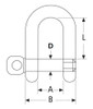 Grillete Recto Inox 8mm 1