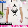 30 Plantillas Sublimar Delantales Dia Del Padre Papá Asador 1