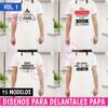 30 Plantillas Sublimar Delantales Dia Del Padre Papá Asador 4