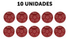 10 Telas Para Banheiro Mictorio Bralimpia Cor Vermelha  15cm 2