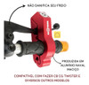 Trava Moto De Punho Tecklock Anti Furto Acelerador Cinza 3