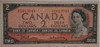 Billete Canada 2 Dólar 1954 Ro 295 0