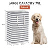 Wowbox 75l [paquete De 2] Cestas De Ropa, Cesto De Ropa Inde 3
