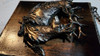 Cuadro Con Escultura Bronceada De Gamos. 4